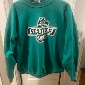 Seattle Graphic Green Men's Sweater
